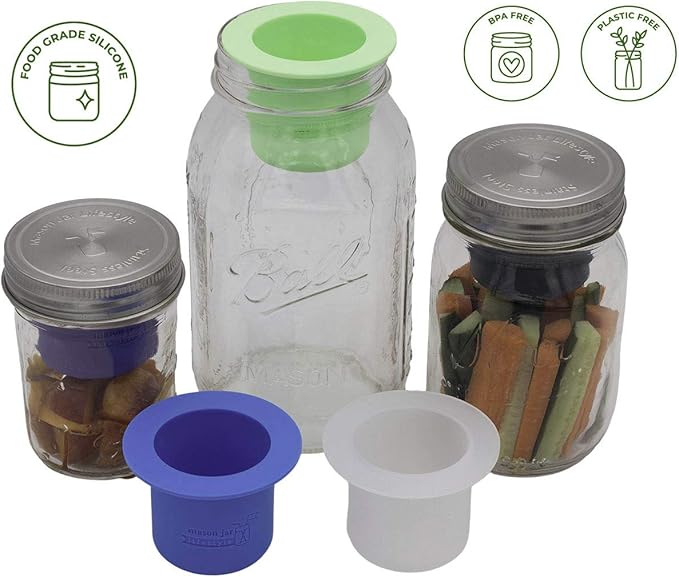 Divider Cup by Mason Jar Lifestyle - For Salads, Dips, and Snacks. Plastic Free Bento Lunch Container(Lemon Yellow, Wide Mouth)