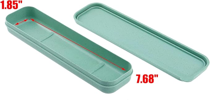 MY MIRONEY 4-Piece Travel Tableware Set - Portable Utensil Storage Box in Pink, Blue, Beige, Green