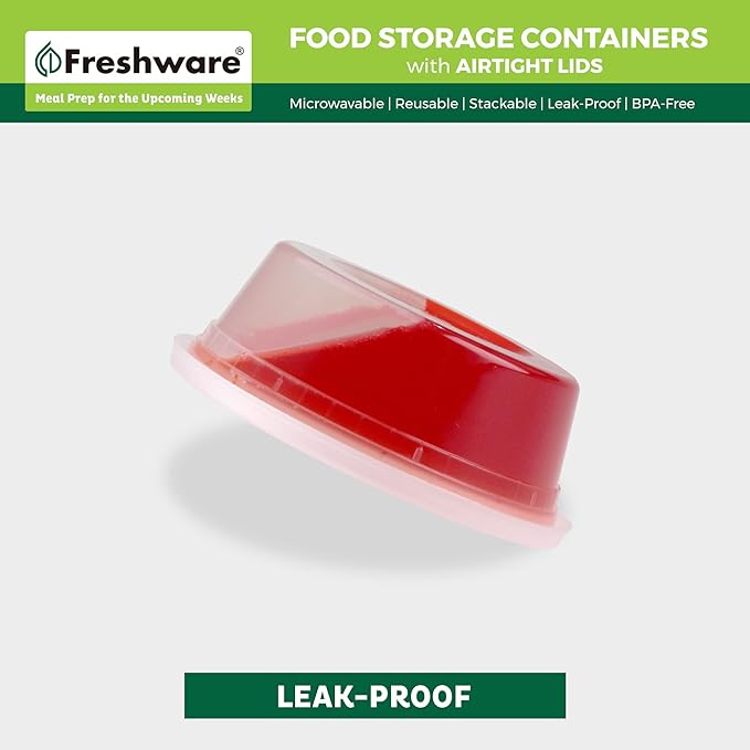 Freshware Food Storage Containers [240 Set] 8 oz Plastic Deli Containers with Lids, Slime, Soup, Meal Prep Containers, BPA Free, Stackable, Leakproof, Microwave, Dishwasher and Freezer Safe