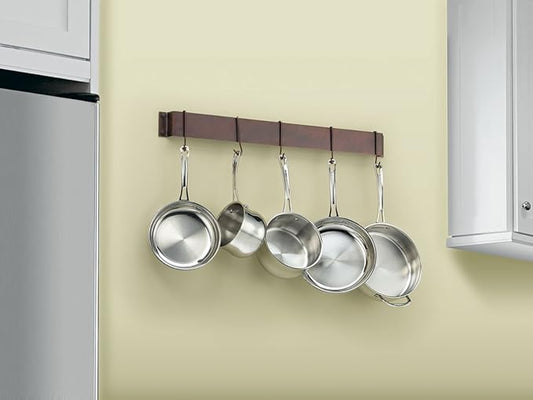 Cuisinart Chef's Classic 33-Inch Bar-Style Wall-Mount Pot Rack, Oil-Rubbed Bronze