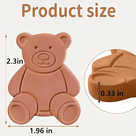 2PCS Terracotta Brown Sugar Keeper Bear Brown Sugar Saver and Softener Disc to Maintain Food Moisture in Storage Container