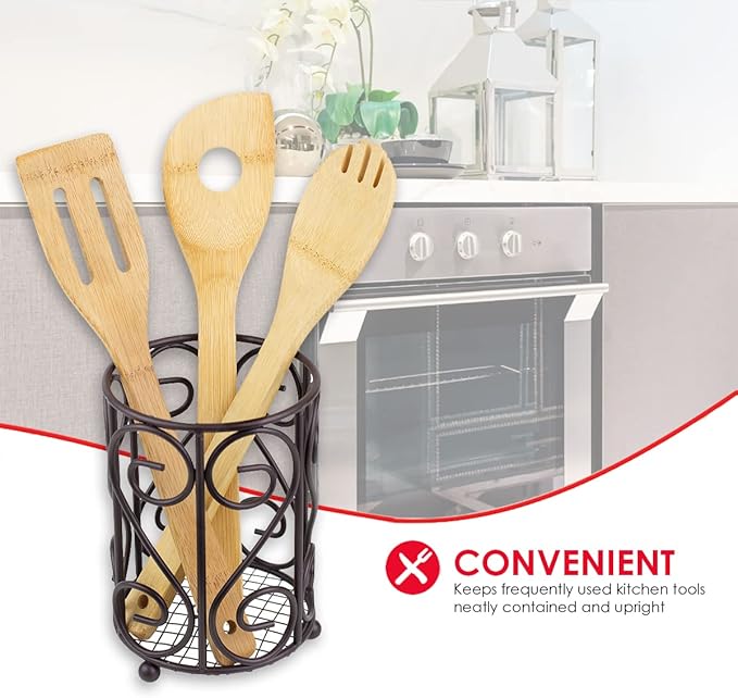 Home Basics Scroll Collection Cutlery Holder
