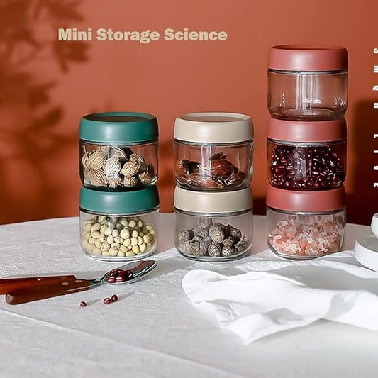 3Pack Overnight Oats Containers with Lids,10oz Glass Jar with Scew Lid,Salad Dressing Fruit Veggies Sauce Snacks Meal Prep Food Containers,Spice Jars,Wide Mouth Storage Containers