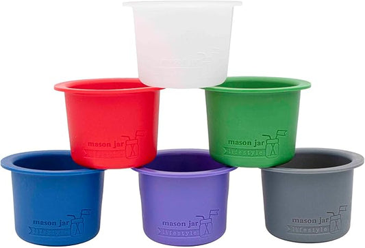 Mason Jar Lifestyle Divider Cup For Salads, Dips, and Snacks. Plastic Free Bento Lunch Container(Ultra Violet, Wide Mouth)