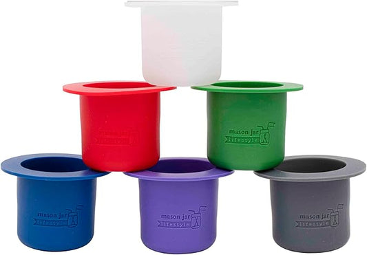 Mason Jar Lifestyle Divider Cup For Salads, Dips, and Snacks. Plastic Free Bento Lunch Container(Frost, Regular Mouth)