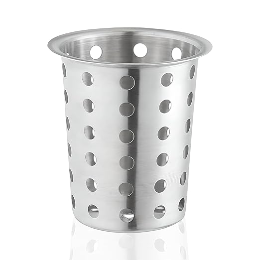 OCS Parts Stainless Steel Utensil Drying Cups | Stainless Steel | Perforated Kitchen Flatware and Silverware Holder