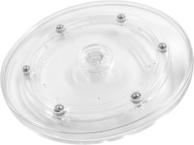 1 Pack 5.9 inch Lazy Susan Turntable - Acrylic Ball Bearing Rotating Tray for Cake, Spice Rack - Perfect for Kitchen Pantry with 360˚Rotation