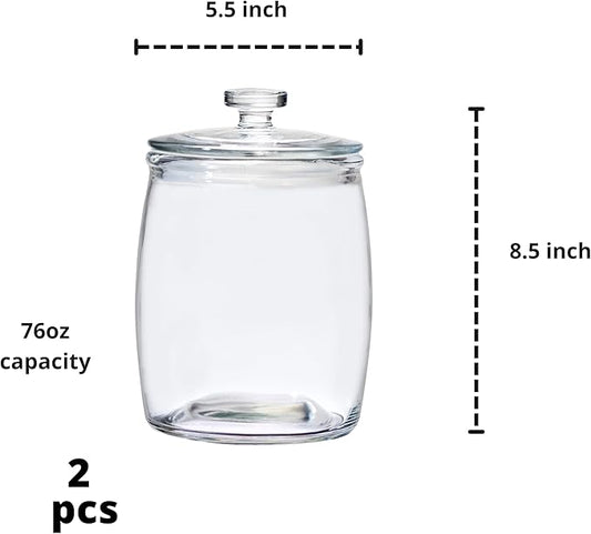 10 Strawberry Street Arlo Glass Canister Small, Set of 2