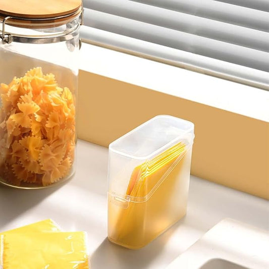 Sliced Cheese Container for Fridge, 2/4 PCS Cheese Storage Box with Flip Lid Plastic Cheese Keeper Cheese Saver Holder (4pcs)