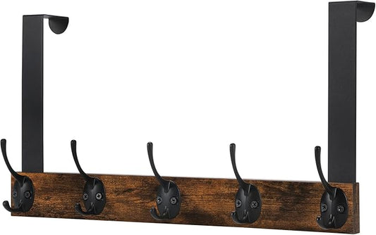 YINMIT Over The Door Hooks, Wooden Door Hanger, Door Hanger Hook, Over The Door Towel Rack, Door Coat Hanger, Door Coat Rack, Door Hooks for Hanging Towels, Clothes, Hats