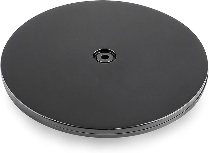 Black Turntable Organizer 8 Inch, Acrylic Rotating Turntable Platter Swivel Plate Tray for Pantry Cabinet Spice Rack Cake Table Makeup
