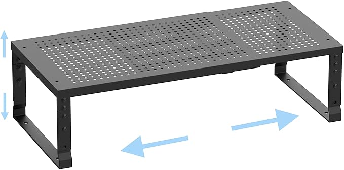 Cabinet Shelf,Expandable Adjustable Stackable Kitchen Organizer,for cabinets, Kitchens, countertops, bathrooms Shelf Organizer(1Pack/Black,Large)