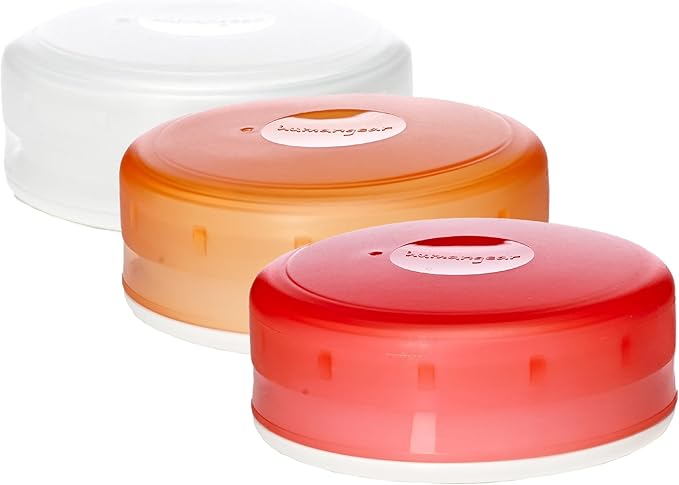 humangear GoTubb | Hard Container | Easy Open | Food-Safe Material, Clear/Orange/Red, Medium