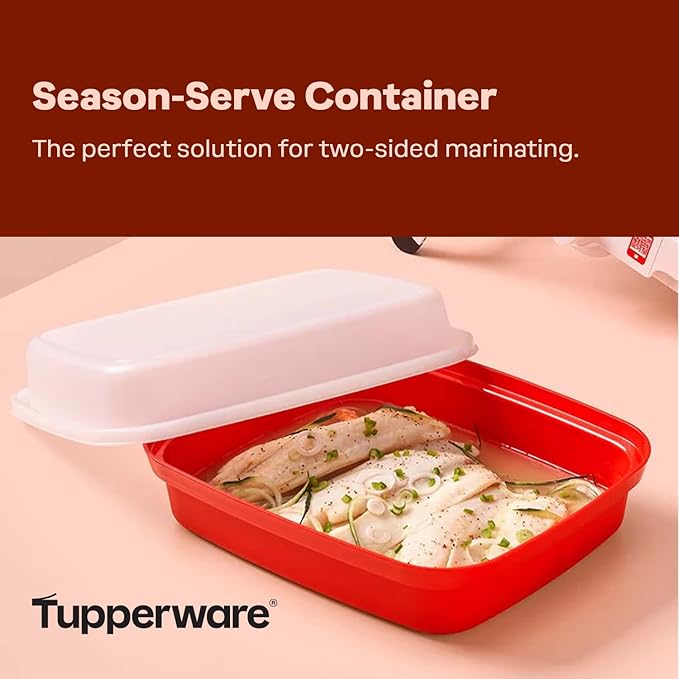 Tupperware Season-Serve Marinating Container, Dishwasher Safe and BPA Free Container (2.9 L/12.5 Cups)