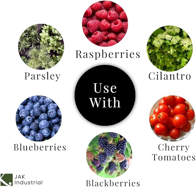 42 Pack - 6 Ounce Clear Plastic Vented Berry Containers with Clamshell Lids - For Blueberries, Raspberries, Blackberries