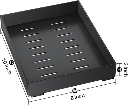 Pull Out Spice Rack Organizer for Cabinet, Slide Out Spice Racks Organizer, No Drill Easy to Install, 8"Wx10"Dx2"H