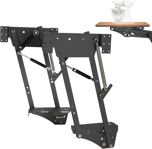 Appliances & Mixer Lift for Cabinet, Mixer Lift With Locking Mechanism, Bearing Capacity up to 45 Lbs, Mixer Shelf Lift with Soft Closing Function for Small Kitchen Appliances，Such as Mixer