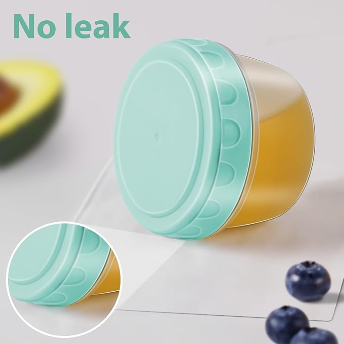 12 Pack 2.7 OZ Salad Dressing Containers to Go with Lids, Dishwasher & Microwave Safe, Leakproof, Multicolor, 5.31 x 4.52 x 4.52 inches