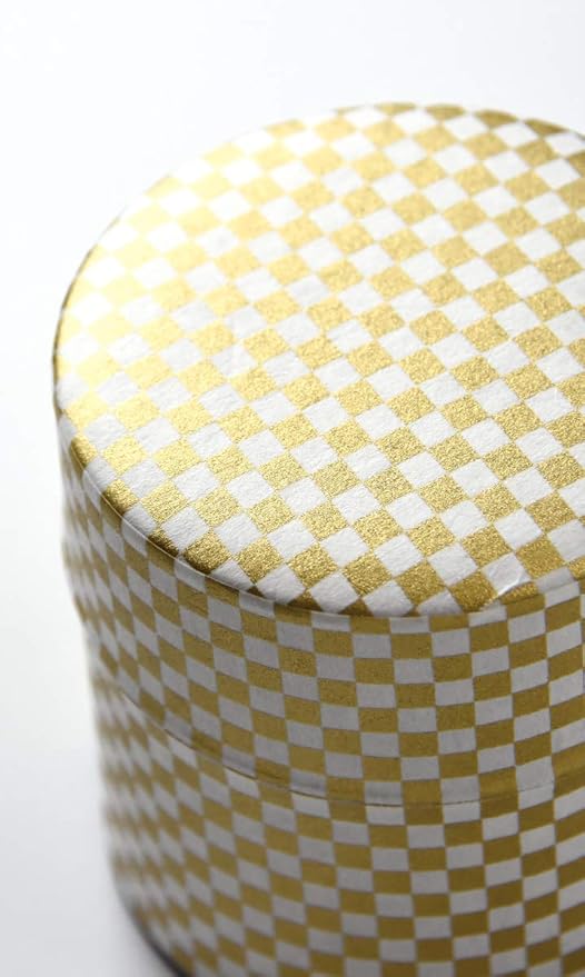 Yamaco 80093 Pokkan Gorgeous Checkered Small Tea Tin