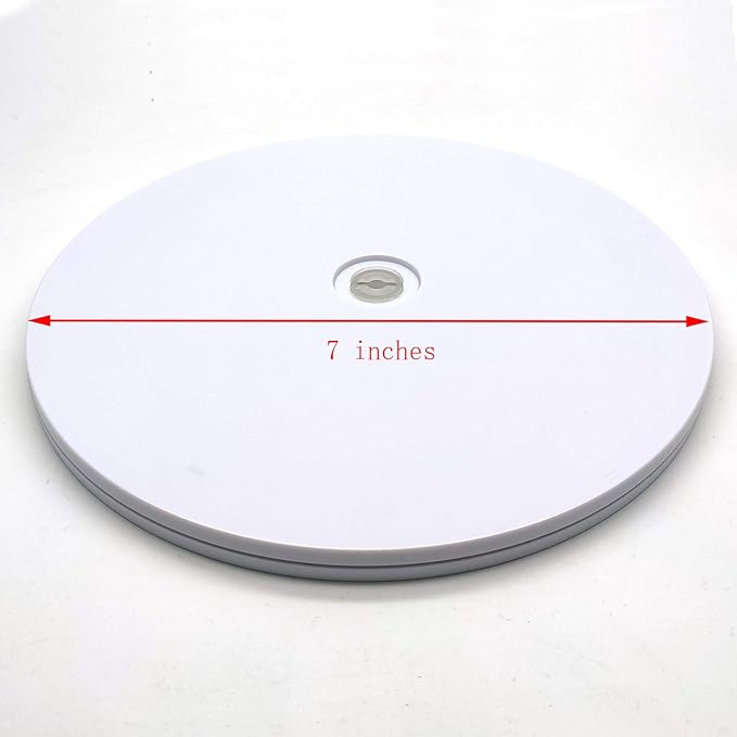 Rotating Lazy Suzan,2-Pack,Susenya 7 inches Acrylic Lazy Susan White