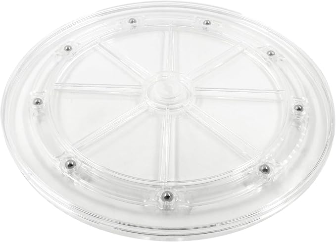 9” Clear Acrylic Turntable Organizer, 1Pcs Rotating Organizer Swivel Plate for Bathroom Kitchen Cabinet Table Spice Rack Cake Pantry