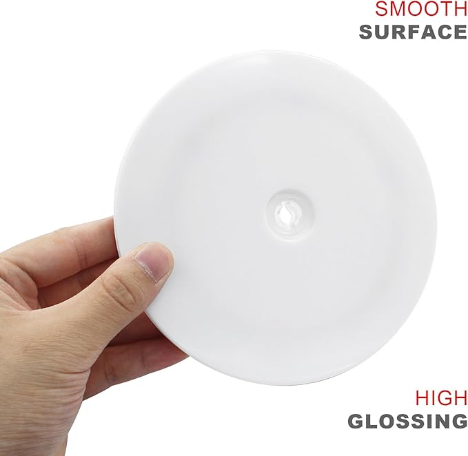 White Turntable Organizer 6 Inch, Acrylic Rotating Turntable Platter Swivel Plate Tray for Pantry Cabinet Spice Rack Cake Table Makeup