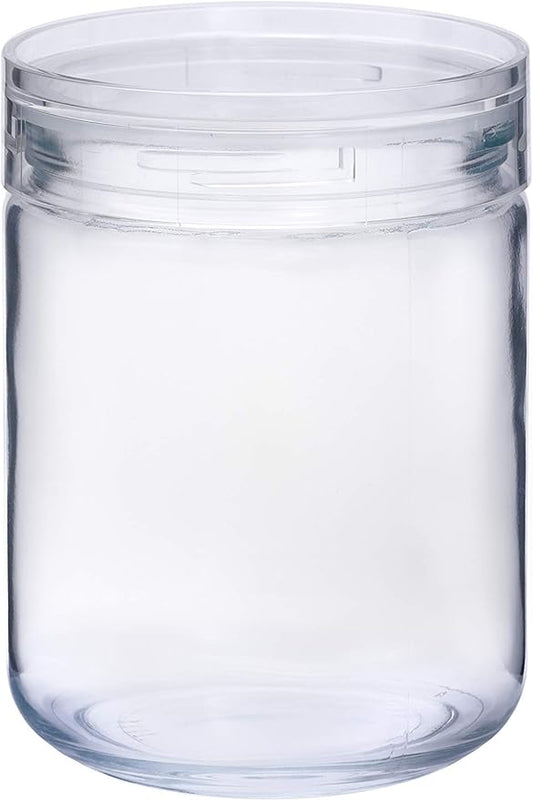 星硝(Seisho) Ceramate 221138 Storage Container, Glass Canister, 28.7 fl oz (800 ml), Charmy Clear, L2, Made in Japan