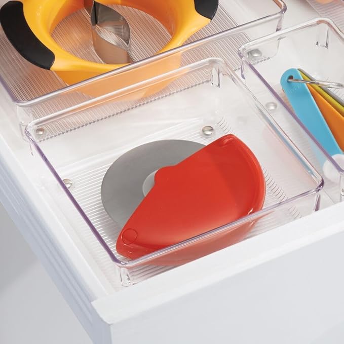 iDesign Recycled Plastic Drawer Organizer Bin - Linus Collection - Clear
