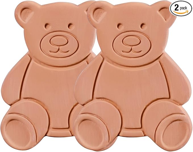 2PCS Terracotta Brown Sugar Keeper Bear Brown Sugar Saver and Softener Disc to Maintain Food Moisture in Storage Container
