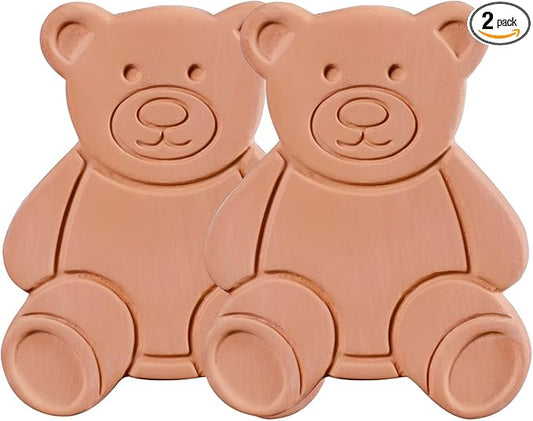 2PCS Terracotta Brown Sugar Keeper Bear Brown Sugar Saver and Softener Disc to Maintain Food Moisture in Storage Container