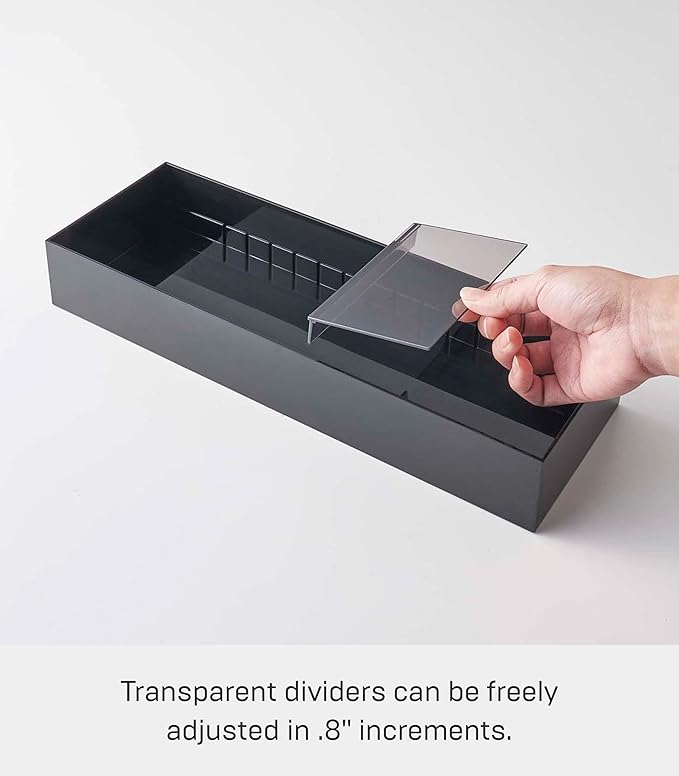 Yamazaki Home Tower Cutlery Drawer Organizer - Kitchen Silverware Utensil Storage Tray - Compact - Abs Plastic