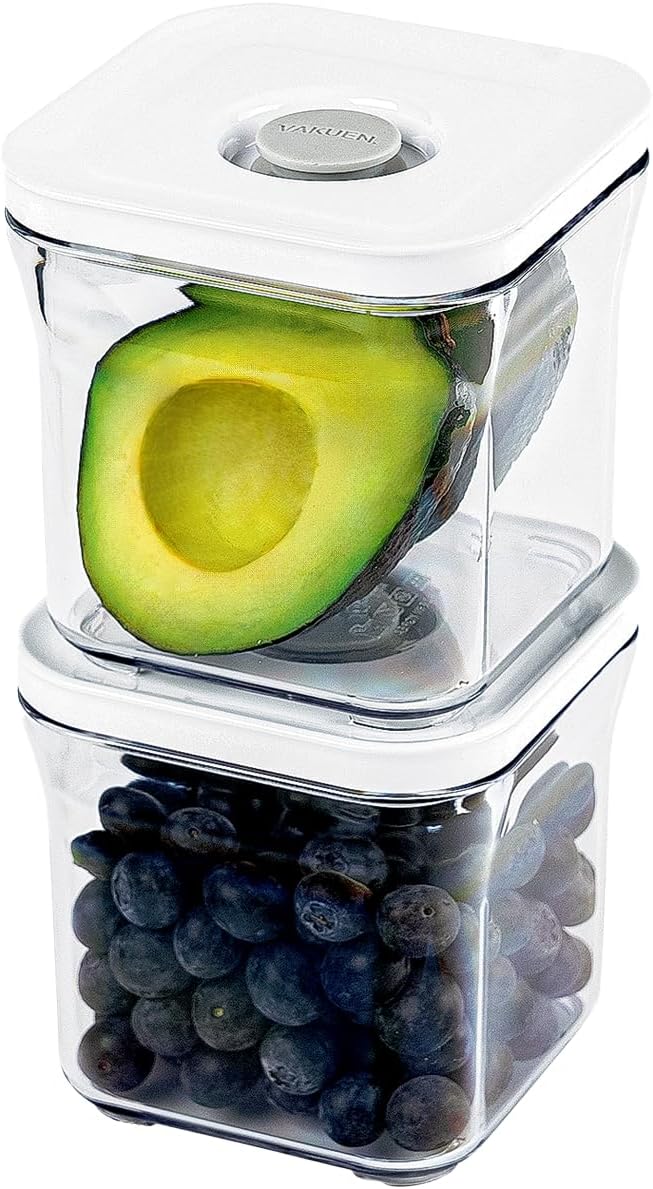 Premium Airtight Food Storage Containers, 2PC-SET(0.53qt), Smart One-Click Seal Lid, Patented Double Silicone Lining, 100% Leak Proof, BPA-FREE, Dishwasher, Freezer & Microwave Safe