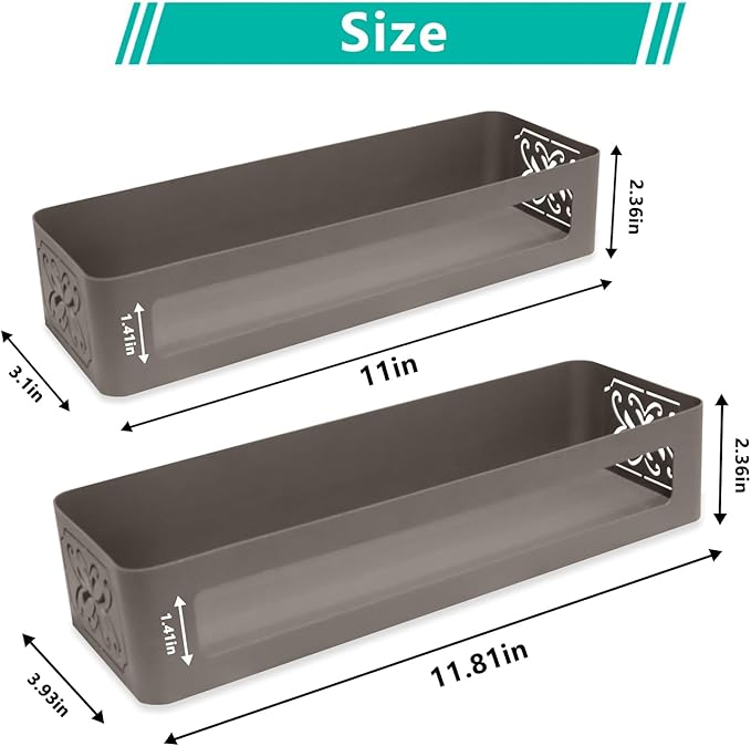 2 Pack Spice Rack, Strong Magnetic Spice Rack, Magnetic Seasoning Rack for Refrigerators, Ovens and Washing Machines, Metallic Brown