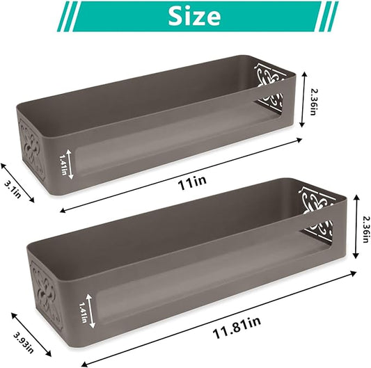 2 Pack Spice Rack, Strong Magnetic Spice Rack, Magnetic Seasoning Rack for Refrigerators, Ovens and Washing Machines, Metallic Brown