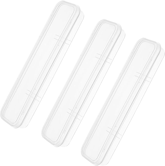 3Pcs Travel Tableware Storage Box Transparent Simple Utensil Holder with Lid Silverware Set Portable Chopstick Spoon Fork Utensil Case For Lunch Bag