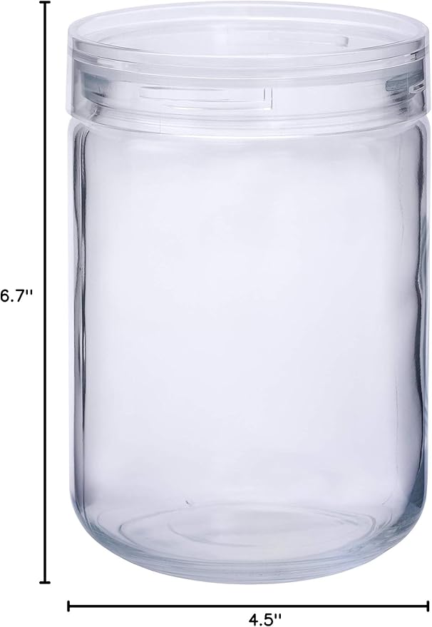 星硝(Seisho) Cellarmate 221121 L1 Storage Container, Glass Canister, 40.6 fl oz (1,300 ml), Charmy Clear, Made in Japan