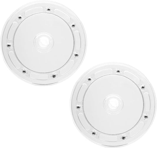 6 Inch Acrylic Turntable Organizer, 2 Pcs Clear 360 Degree Rotation Round Turntable for Kitchen Pantry Table Countertop Cabinet Decorating