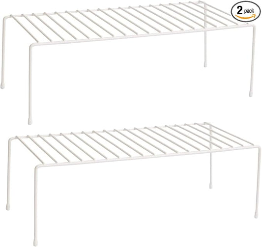 Kitchen Cupboard Organiser [2 Pack], Kitchen Cupboard Storage Shelf Rack