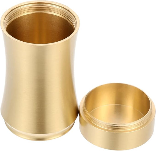 Zerodeko Tea Pot Copper Craft Coffee Bean Storage Tea Coffee Sugar Storage Container Delicate Storage Holder Delicate Tea Leaf Organizer Sealed Tin Cans Food Travel Portable Brass