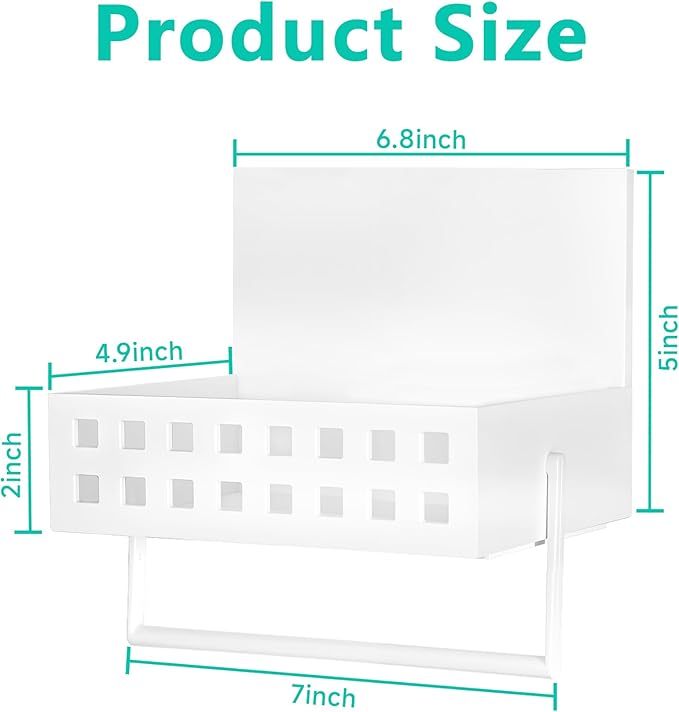 2 Pack Magnetic Spice Storage Rack Organizer for Refrigerator with Towel Bar, 4.9"W Holds Large Jars of Jam, Condiments, Magnetic Spice Rack for Stove and Oven, 4 Magnents and Sticker No Falling Off