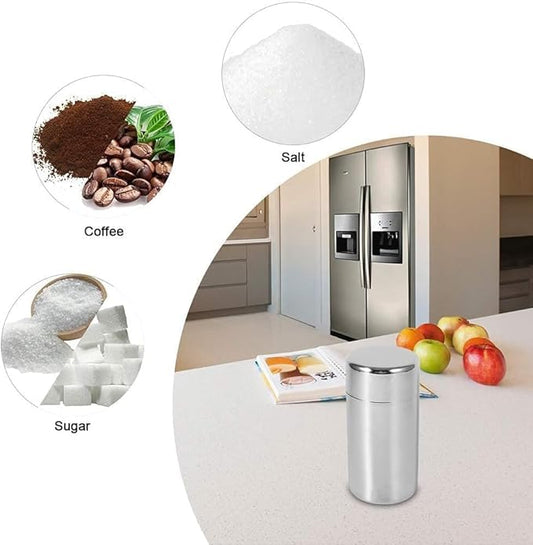 Stainless Steel Canister, 550ml Airtight Canister Storage Container for Tea Bag, Loose Tea, Pantry Storage (L) 5.8x3.3in