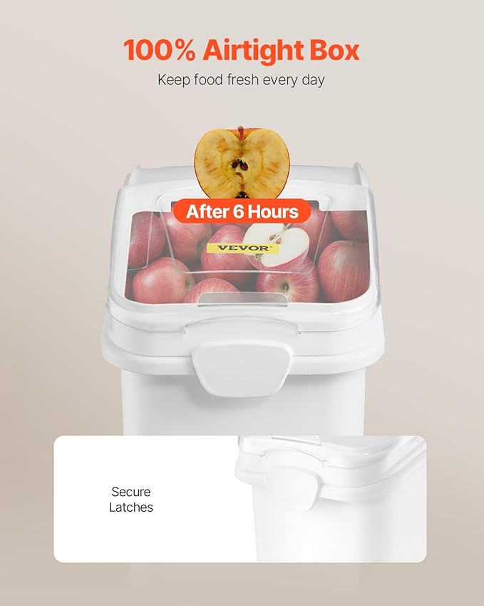 VEVOR 21 Gallon Ingredient Bin with Scoop 400 Cup Ingredient Bin with Sliding Lid Commercial Food Storage for Kitchen
