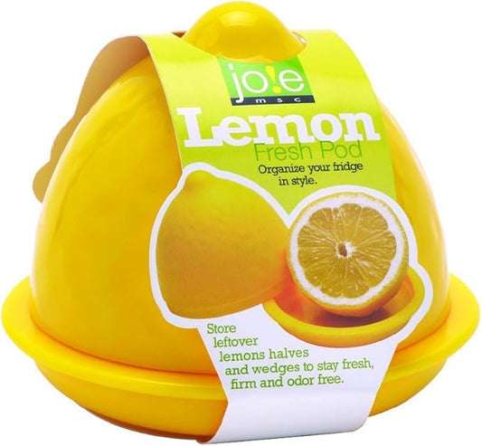 Joie Fresh Pod Lemon Storage Container, Keeps Leftover Half Flavorful and Firm in Fridge, Reusable Kitchen Gadget, BPA Free, Dishwasher Safe