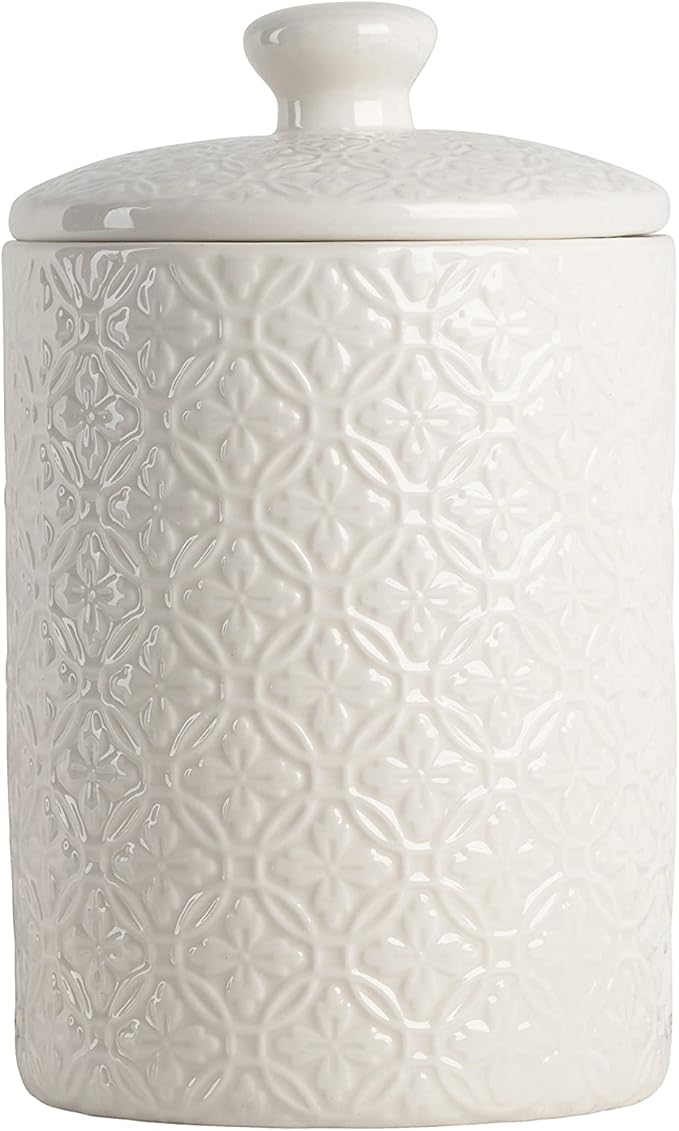 10 Strawberry Street Kitchen Canister, 3 Piece Set, Hampton White