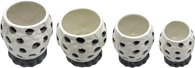 Tuscany Cute Black and White Owl 4PCs Canister Set with Lid, Kitchen Storage Jar, Food Storage Container, Airtight Storage Container With Rubber Seal
