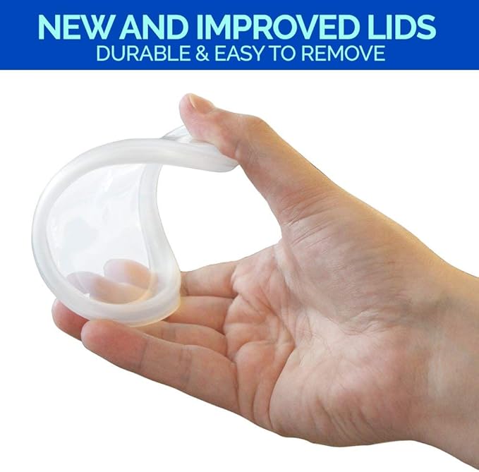 16oz Food Storage & Soup Containers with Airtight Lids - Clear Plastic Deli Cups - Great for Your Slime Kit - BPA Free | Leakproof - Microwaveable - Reusable - Dishwasher & Freezer Safe (24 pack)
