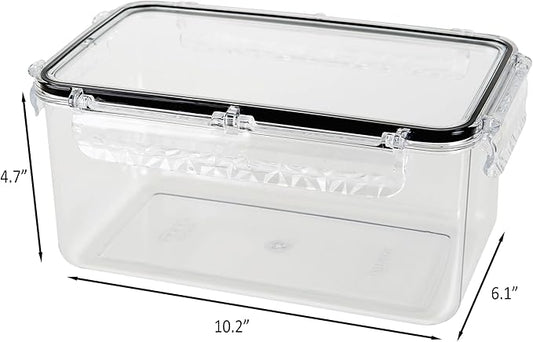 Airtight Food Storage Container With Lid (91.3oz) BPA-Free | Meal Prep | Microwave, Freezer and Dishwasher Safe | Leak-Proof | Kitchen Fridge Organizer Boxes | Fresher Food