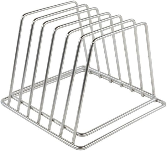 Thirteen Chefs Stainless Steel Cutting Board Rack - Holds 6 Boards up to 3/4" Wide - NSF Approved for Commercial Kitchens