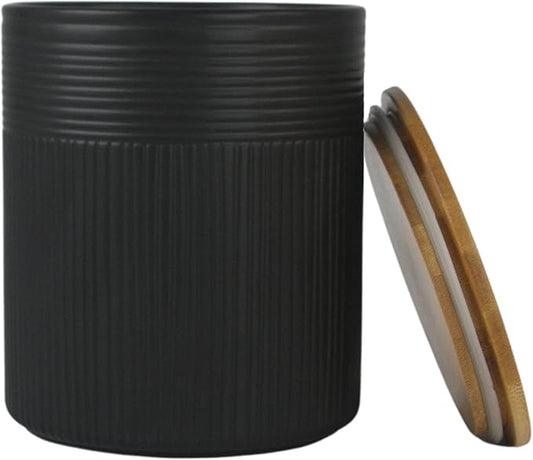 10 Strawberry Street Kitchen Canister, 3 Piece Set, Luca Matte Black