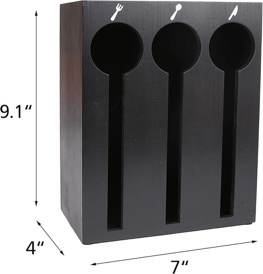 UCUDI Plastic Utensil Dispenser Cutlery Organizer Plastic Silverware Holder Caddy for Restaurant, Party, Picnics, Office